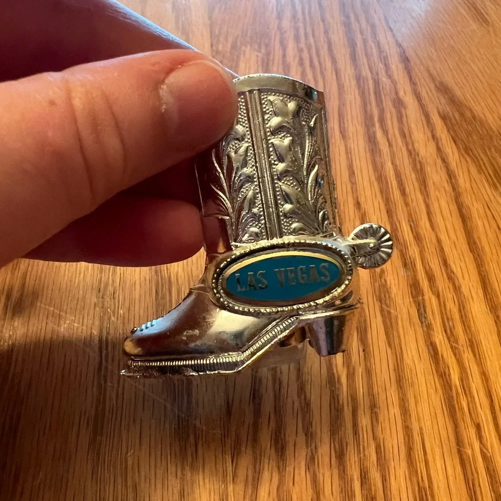 Vintage Mini Las Vegas Cowboy Boot Salt and Pepper Shakers